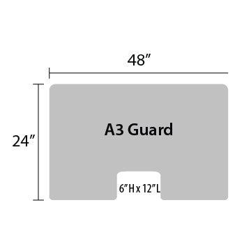 A3 Sneeze Guard - 24" by 48"