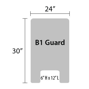 B1 Sneeze Guard - 30" by 24"