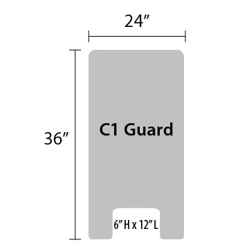 C1 Sneeze Guard - 36" by 24"