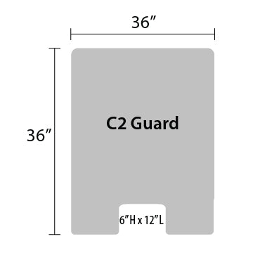 C2 Sneeze Guard - 36" by 36"